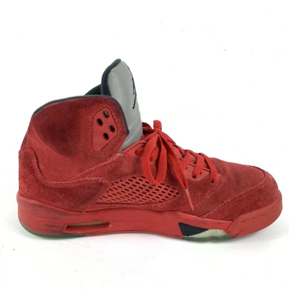 Air Jordan 5 Retro Red Suede Sneakers main image 7